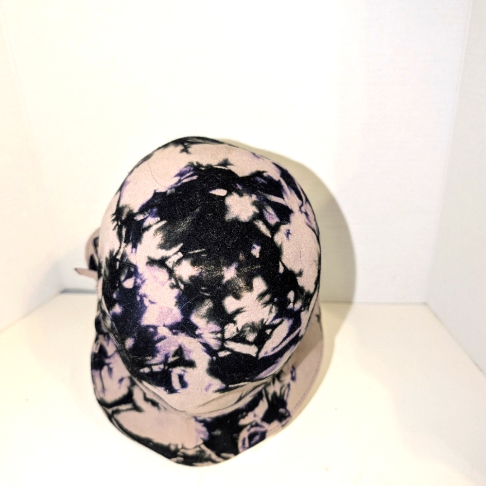 Nordstrom‎ Lilac &Black Wool Mushroom Bucket Hat With Side Bow - Picture 3 of 7
